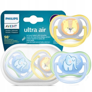 Avent Ultra Air Smoczek Sylikonowy Scf085/01 2szt