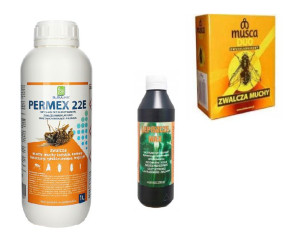 PERMEX preparat oprysk na muchy końskie gzy bąki 1l + MUSCA DUO