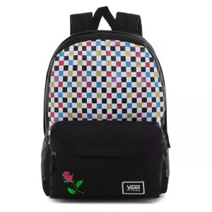 Plecak tornister szkolny Vans Glitter Check Realm Custom Rose Róża