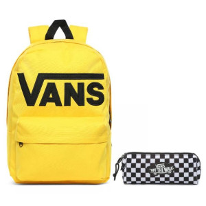 Plecak szkolny Vans Old Skool III Lemon Chrome - VN0A3I6R85W + piórnik