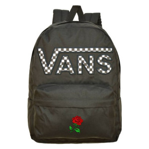 Plecak szkolny młodzieżowy Vans Old Skool III Czarny Custom Rose Róża