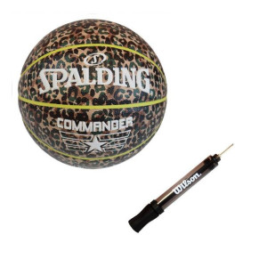 Piłka do koszykówki Spalding Commander Indoor/Outdoor + Pompka Wilson