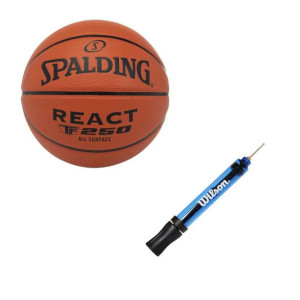 Piłka do koszykówki kosza Spalding TF-250 REACT + Pompka Wilson