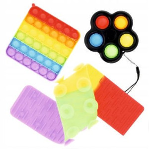 Zestaw Pushpop Spinner Popit Squidopop Zabawka 3sz