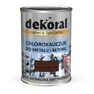 DEKORAL Chlorokauczuk 0,9L Brąz Czekoladowy Średni RAL8017