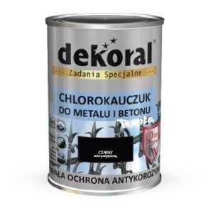 DEKORAL Chlorokauczuk 0,9L Czarny RAL9005