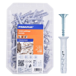 Rawlplug Kołek Szybkiego Montażu Do Betonu 6x40mm Kołnierz 100 Szt./opak.