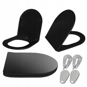 Deska Sedesowa Wc Uf Duroplast Flat Black Wypinana