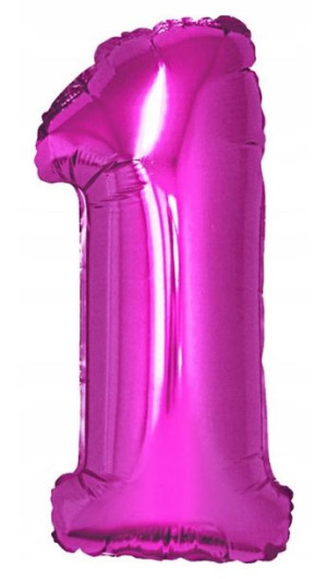 Balon Foliowy Cyfra Różowa 1 92cm