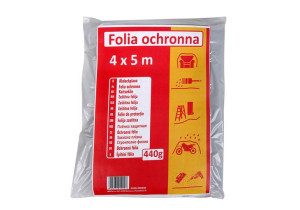 Folia ochronna LDPE 4 x 5 m 440 g szara budowlana