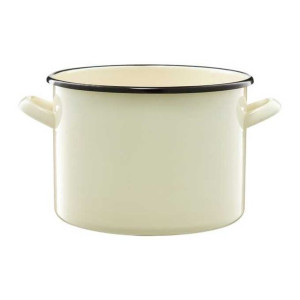 Garnek Emaliowany 20cm 4l Prosty Kremowy Olkusz