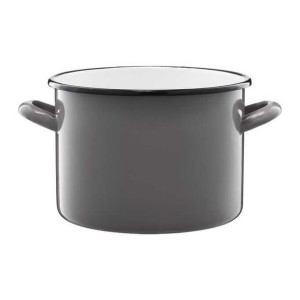 Garnek Emaliowany 20cm 4l Prosty Szary Olkusz