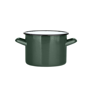 Garnek Emaliowany 4.4l Śr.20cm Wys.15cm Zieleń