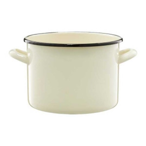 Garnek emaliowany kremowy Olkusz 24 cm 7 l