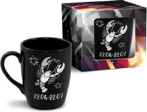 Kubek Baryłka Czarny Zodiak 300ml Rak