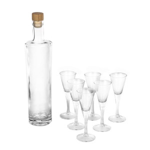 Zestaw Do Nalewek Karafka 750ml 6 Kieliszków 55ml
