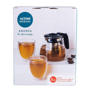 Zestaw Dzbanek 900 Ml + 2 X Szklanka Termiczna 300 Ml