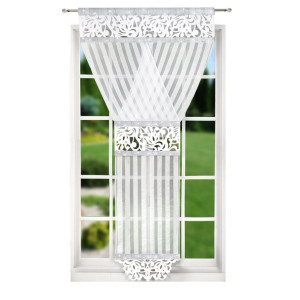 Panel dekoracyjny woal z cyrkoniami i ażurem 250x 120 cm L406