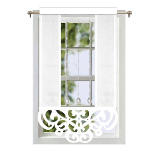 Panel  dekoracyjny z kryształkiem , batyst biały 120x60 L 183