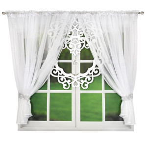 Firanka woalowa z panelem dekoracyjnym 150x400 L 399