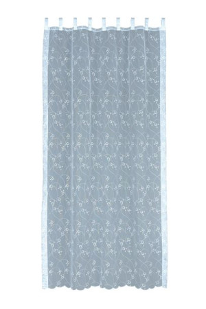 Firana  biała na markizecie haftowana z szelkami 250 x 140 cm  %90% 23458