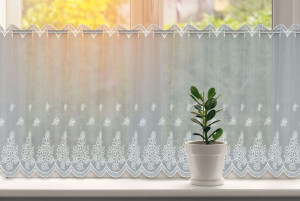 Lambrekin Haftowany 11494 Biały 60 Cm