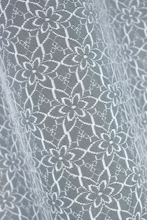 Biała Firana Metrażowa Żakardowa 350380 Wys.300 Cm