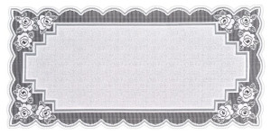 Bieżnik Żakardowy Prostokątny 60x120 Cm Biały 213800
