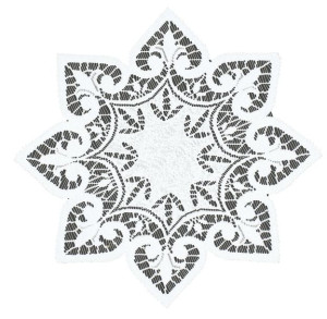 Serwetka Żakardowa Okrągła 50 Cm Biała 249573