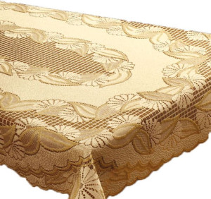 Obrus Żakardowy Prostokątny 120x160 Krem/c. Złoty 241610