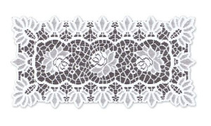 Serwetka Żakardowa Prostokątna 30x60 Cm Biała 202540