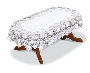 Obrus Żakardowy Owlany 90x150cm Biały 202541