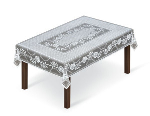 Obrus Żakardowy Prostokątny 130x180 Biały 248300