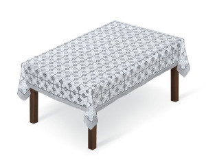 Obrus Żakardowy Prostokątny 100x150 Biało-szary 248660
