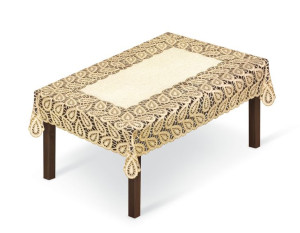 Obrus Żakardowy Prostokątny 140x220 Krem/c. Złoty 249790