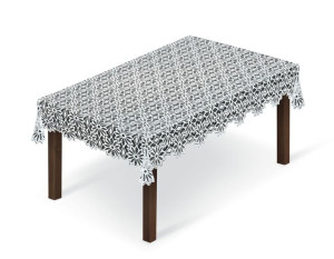 Obrus Żakardowy Prostokątny 100x150 Biały 250130