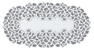 Bieżnik Żakardowy Owalny 60x120 Cm 250171 Biały