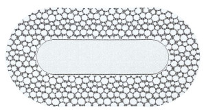 Bieżnik Żakardowy Owalny 60x120 Cm 250211 Biały