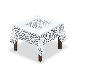 Obrus Żakardowy Kwadratowy 120x120 Biały 250212