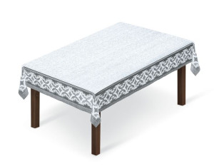 Obrus Żakardowy Prostokątny 100x150 Biało-szary 250430