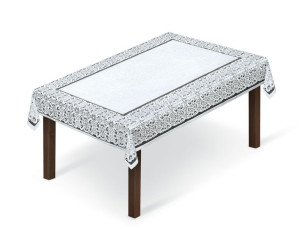 Obrus Żakardowy Prostokątny 130x180 Biały 250200
