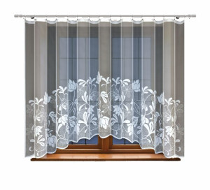  Firanka żakardowa 249051 biała 160 x 500 cm