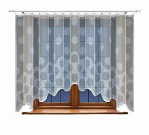  Firanka żakardowa 250160 biała  160 x 300 cm