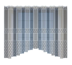 Firanka żakardowa 160x300 biały 238560 z podkrojem