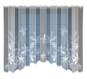 Firanka żakardowa 160x300 biały 241640 z podkrojem