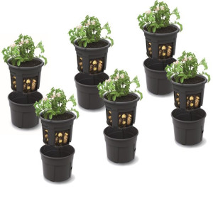 6x Doniczka ziemniaki 29,5 cm 12 L sadzarka
