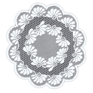 Serwetka Żakardowa Okrągła 40cm Biała 238323