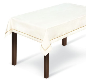 Obrus Z Tkaniny Plamoodpornej Prostokątny 150cmx300cm Naturalny-złoty 40035