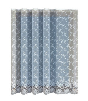 Biały Lambrekin Żakardowy 345690 Wys. 80 Cm