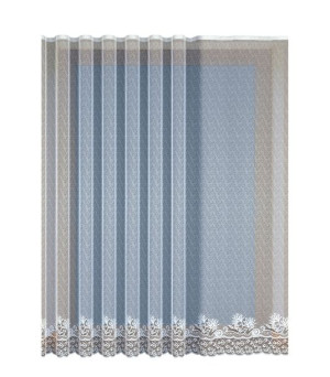 Biała Firana Metrażowa Żakard 345680 Wys. 115 Cm